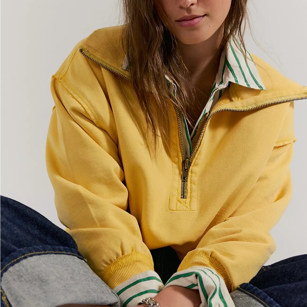 Free People We The Free Parker Half-Zip Pullover Oversized 22in